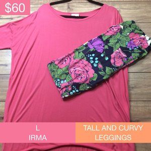Lularoe Large Irma and TC Leggings Outfit